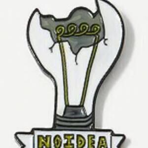 Broken Light Bulb No Idea Pin Brooch